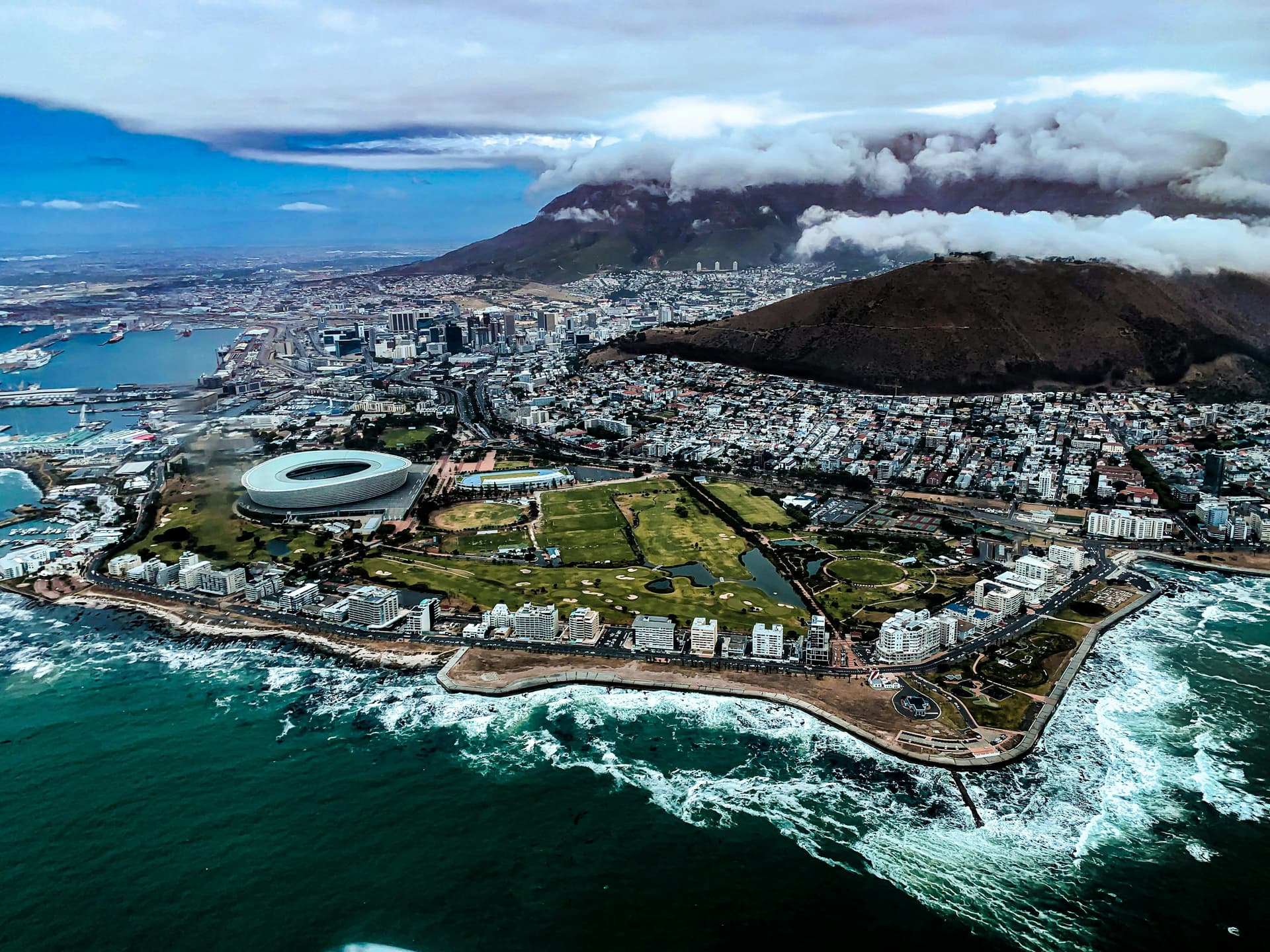 Perspectives from above of Cape Town