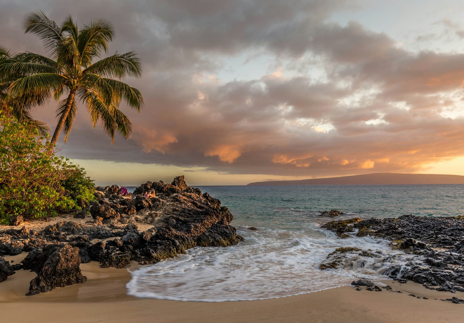 Sunset beach views